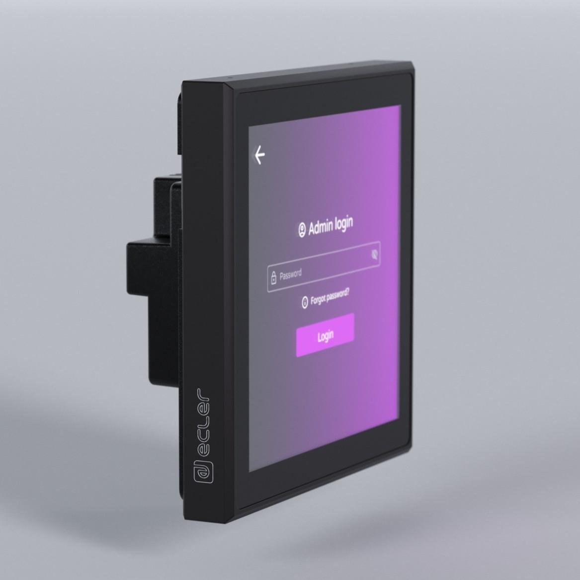 Ecler PULSO-4 digital control touch panel, angled