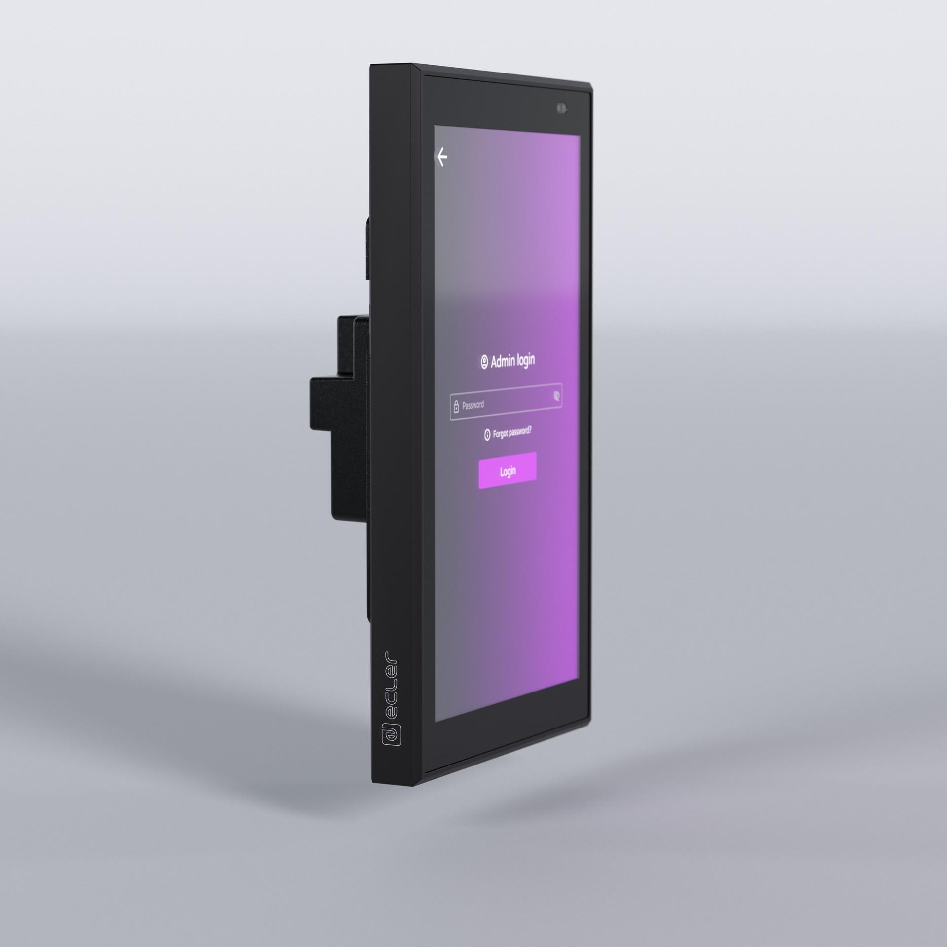 Ecler PULSO-6 digital control touch panel, angled