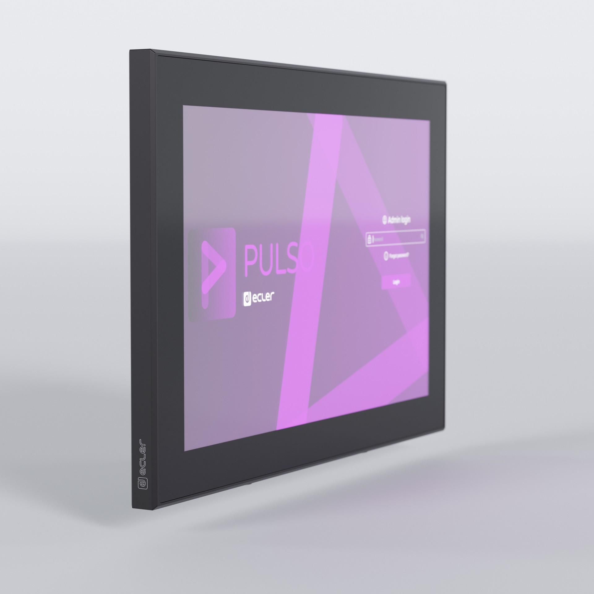Ecler PULSO-10 digital control touch panel, angled