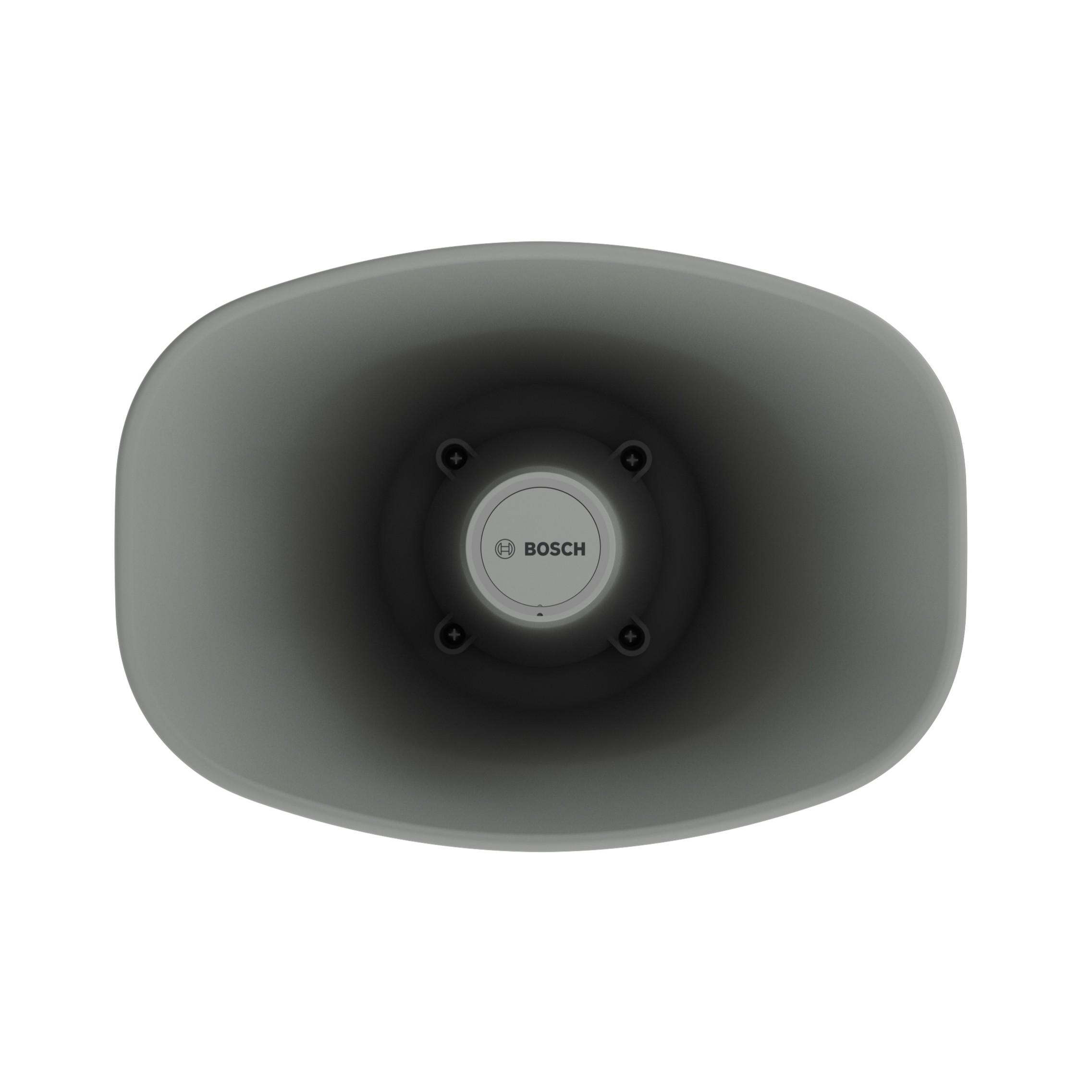 Bosch LHE-30CGE, EN54-24, IP66 horn loudspeaker. Front.